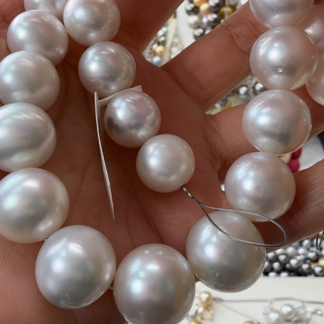 海水珍珠银S925镶嵌颈饰