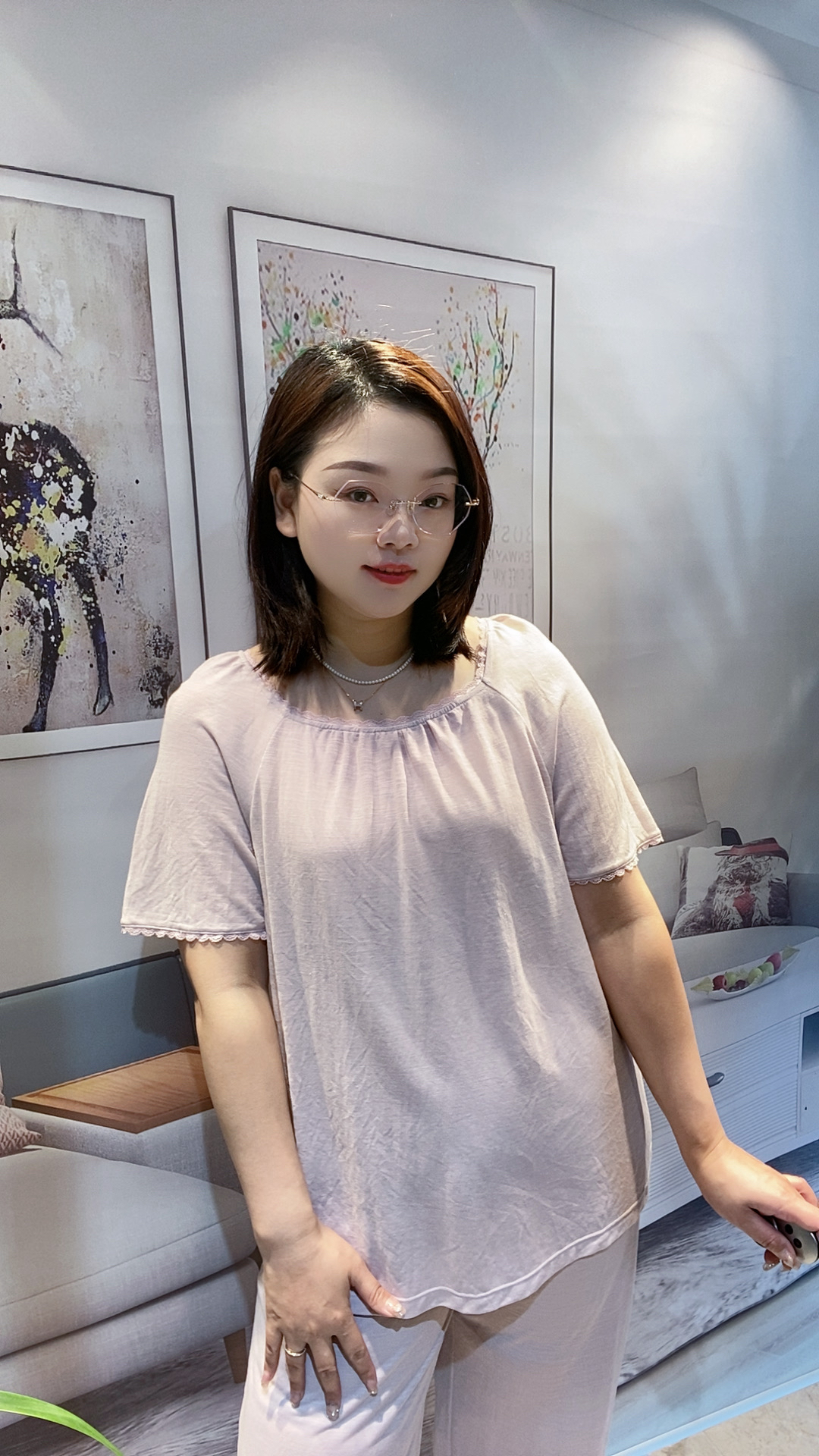 莫棉套装短袖女士家居服郁凡诗