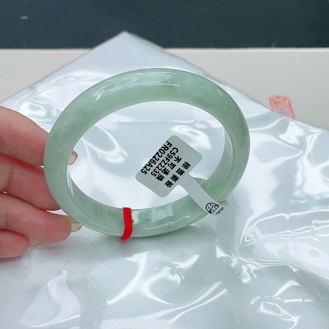 翡翠未镶嵌手镯正58.5