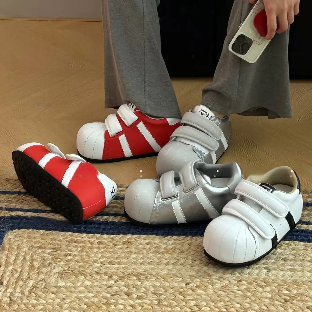 【现货】Q版贝壳头【增高6cm】休闲百搭大头鞋面包鞋可爱风板鞋时尚