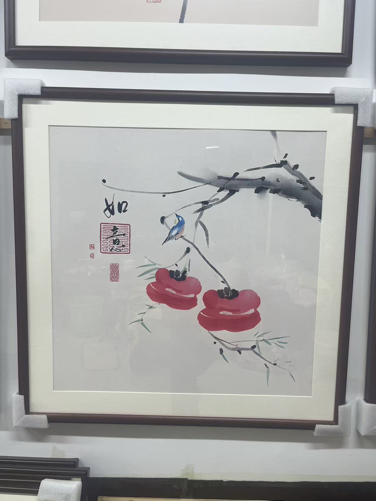 83.5cm*83.5cm新中式餐厅客厅背景墙装饰画中国风餐桌水果壁画