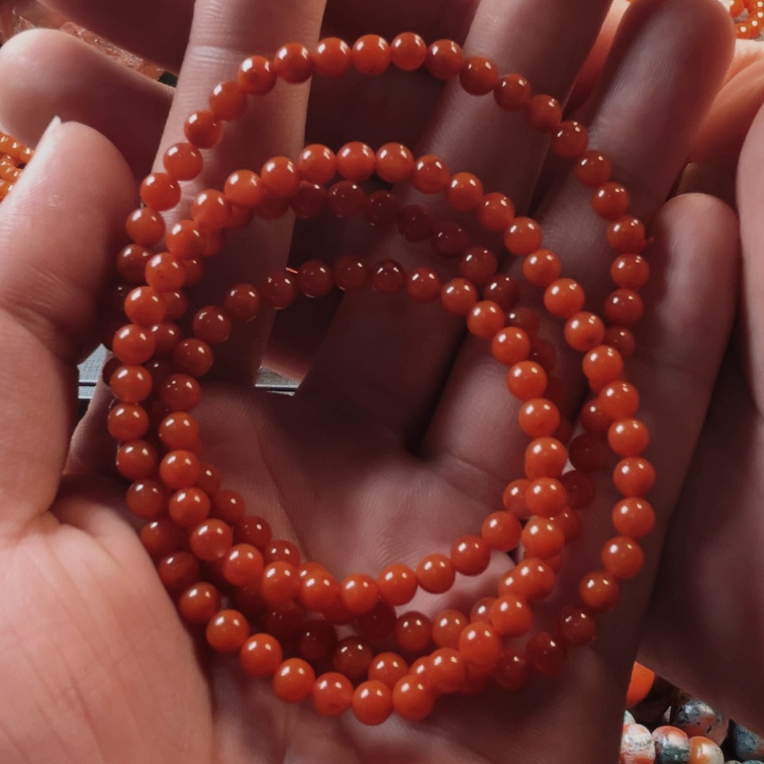 南红玛瑙手链未镶嵌