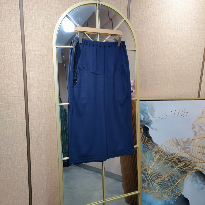 BG360孕妇蓝色半身裙100-140