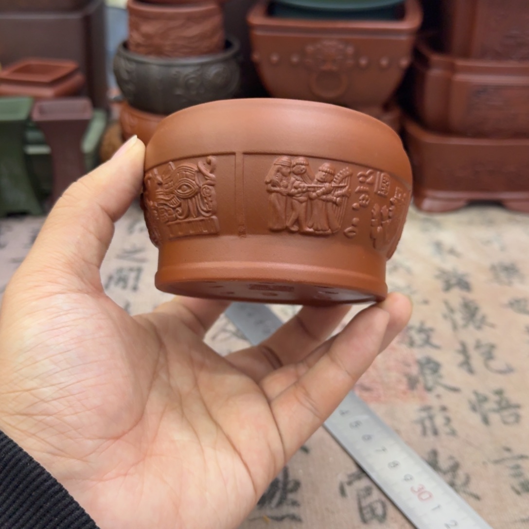 紫砂花盆宜兴紫砂正品8.5x5.5