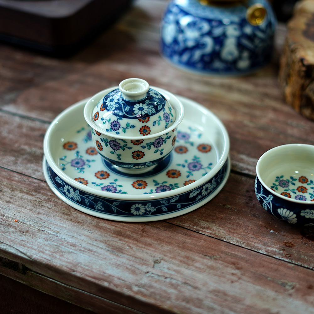 景德镇手工手绘小雏菊套组