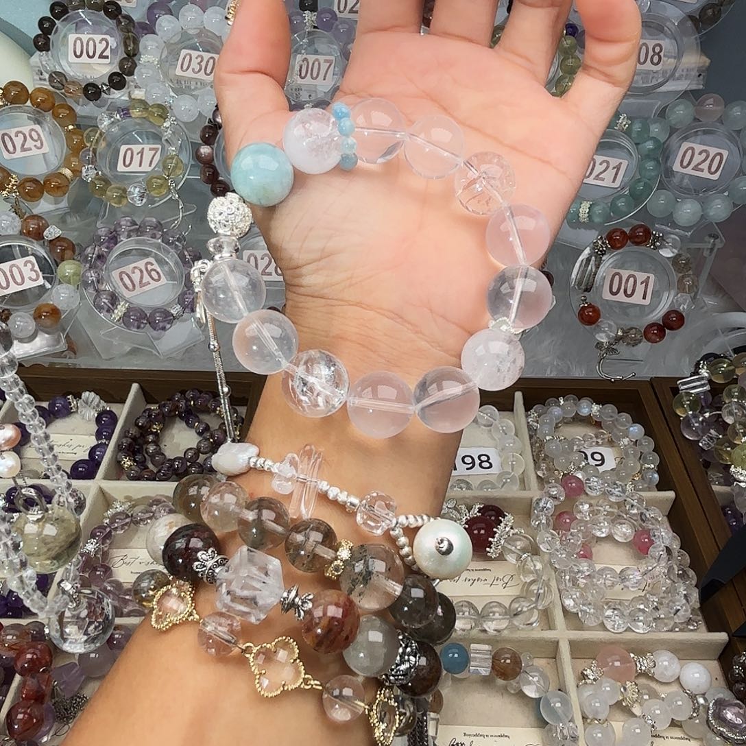 水晶银S925镶嵌手链9999999