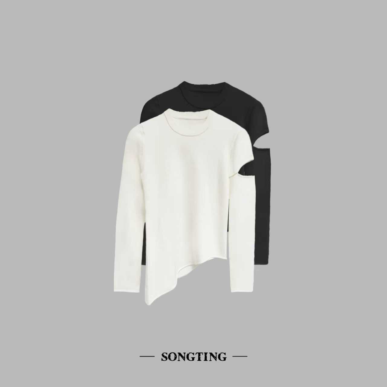 SONG TING｜高级定制系列细节剪裁设计羊毛打底衫