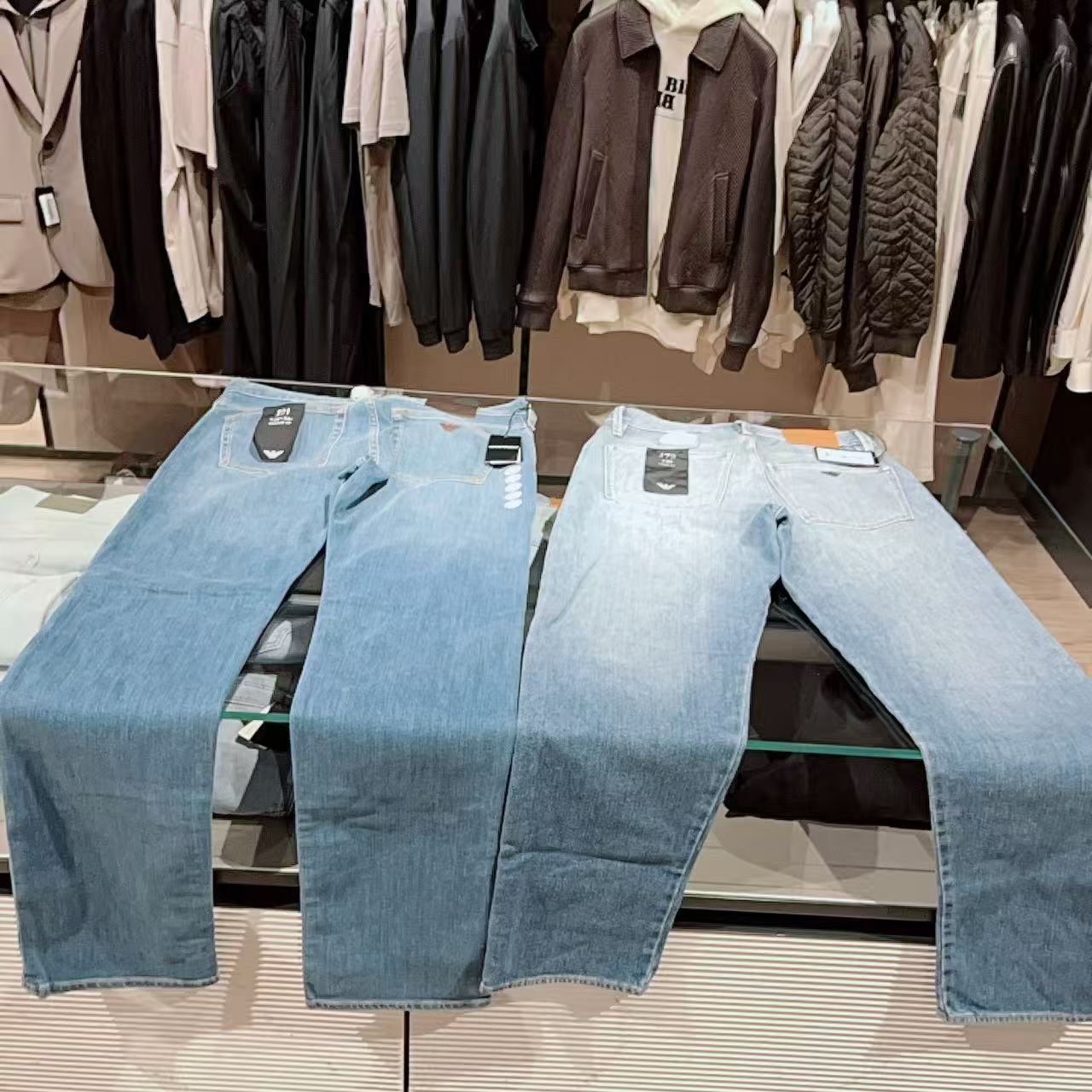 未使用 GIORGIO ARMANI/阿玛尼 男装EA夏季春季修身牛仔休闲裤