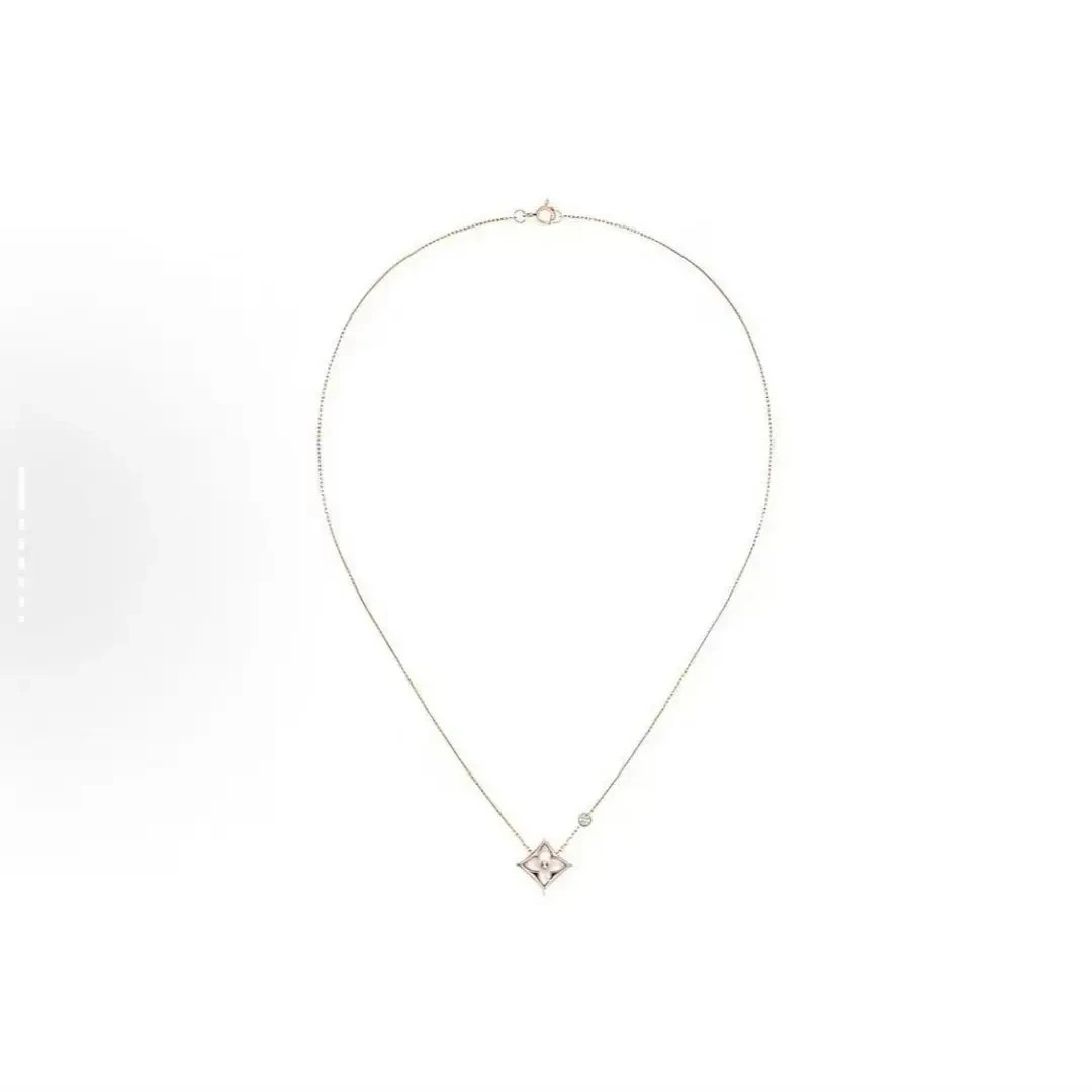 （全新未使用）贝母玫瑰四花项链