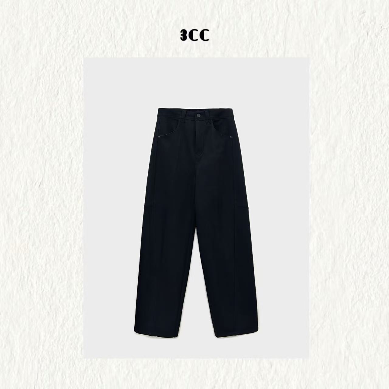 3CC【冬日西裤】时装加厚西裤质感内里磨绒直筒裤7425