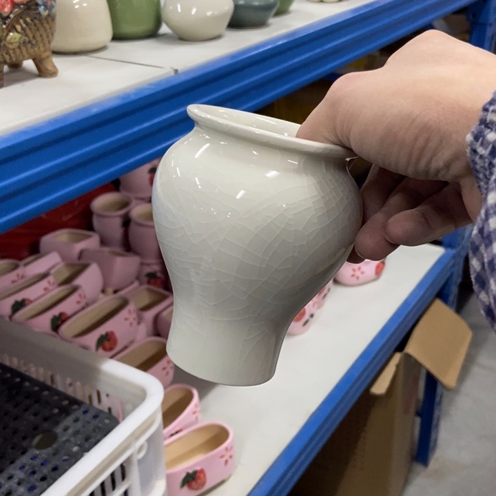 陶瓷花盆单场满9.9发7.5*11