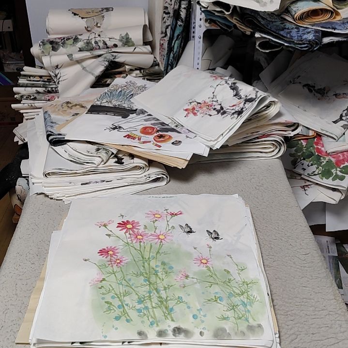 y***事国画落款后台备注