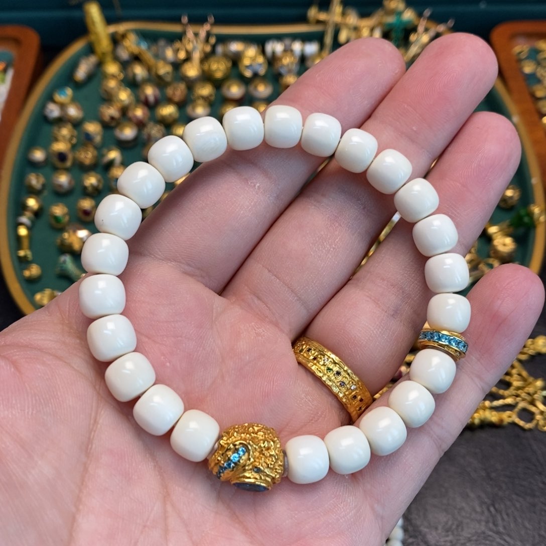 合成立方氧化锆手链足金镶嵌