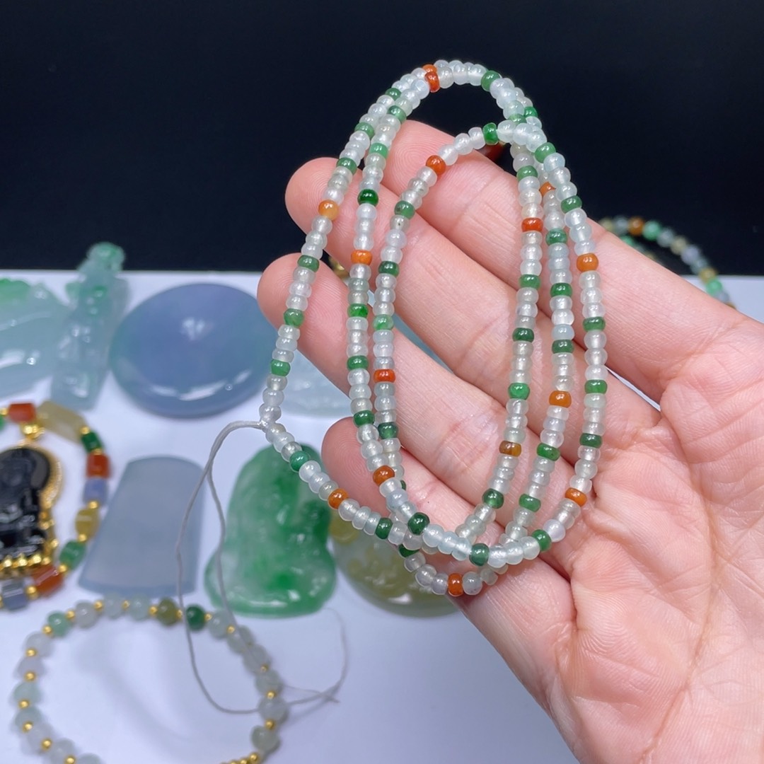 翡翠手链未镶嵌手串