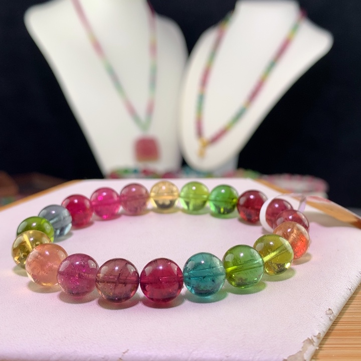 双色碧玺手链未镶嵌