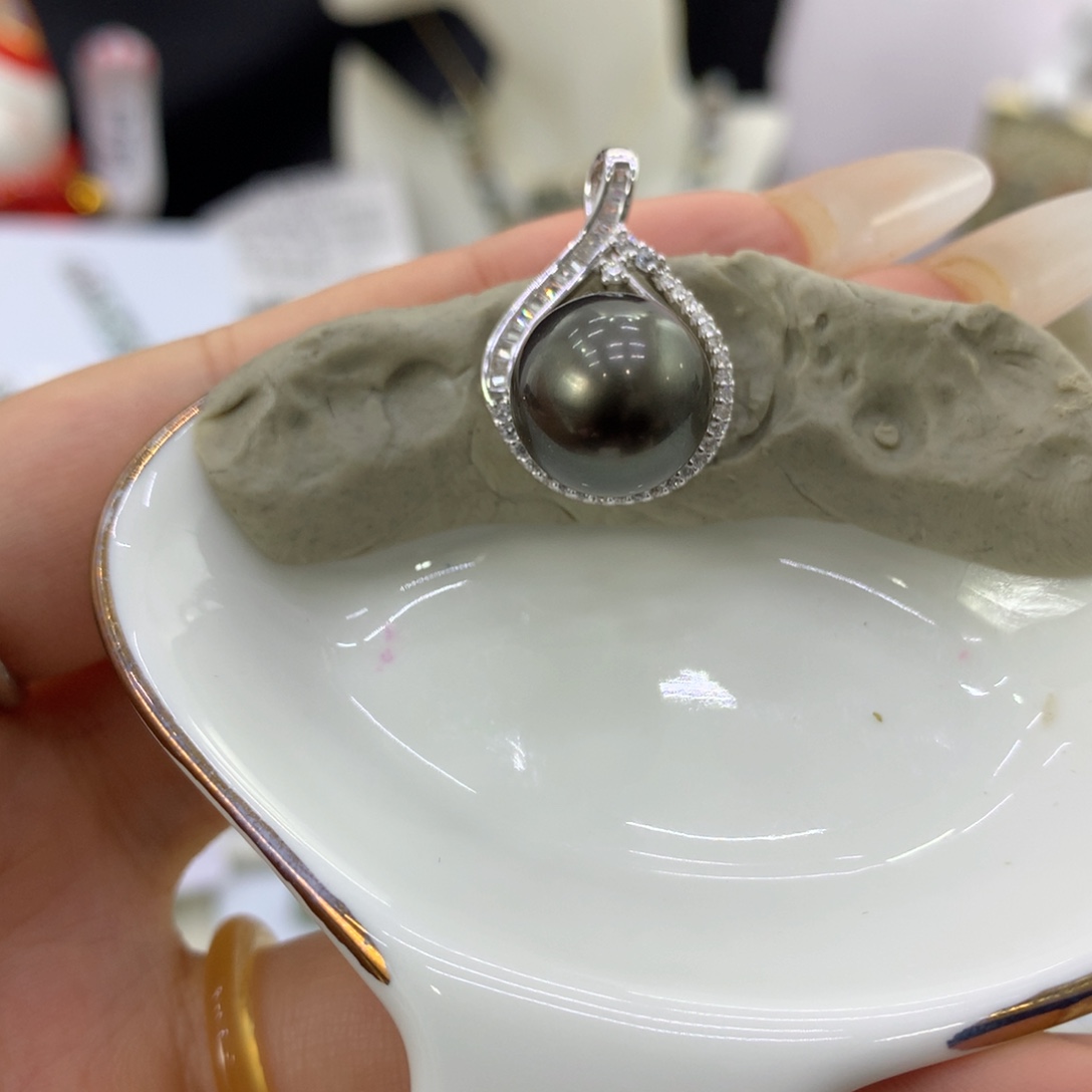 海水珍珠裸珠深灰