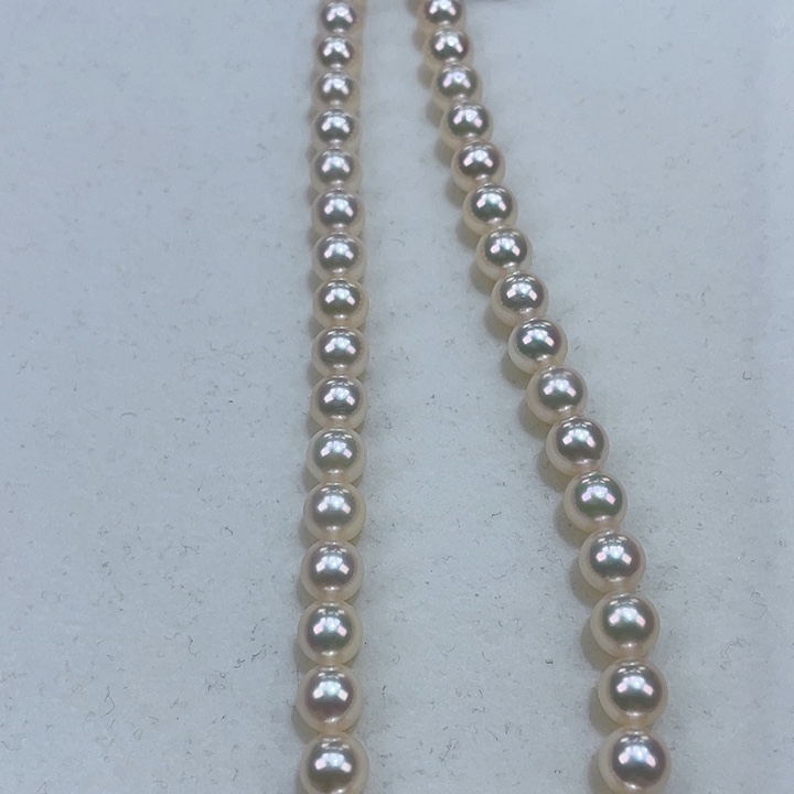 淡水珍珠颈饰银S925镶嵌6.5-7海水羽黄金巨干净