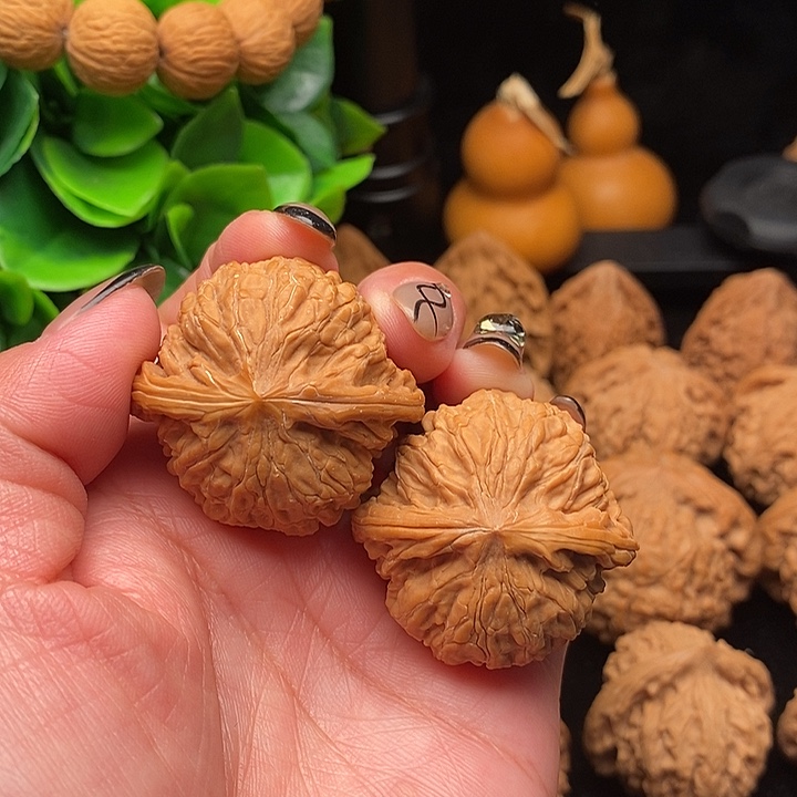 核桃磨盘狮子头有修