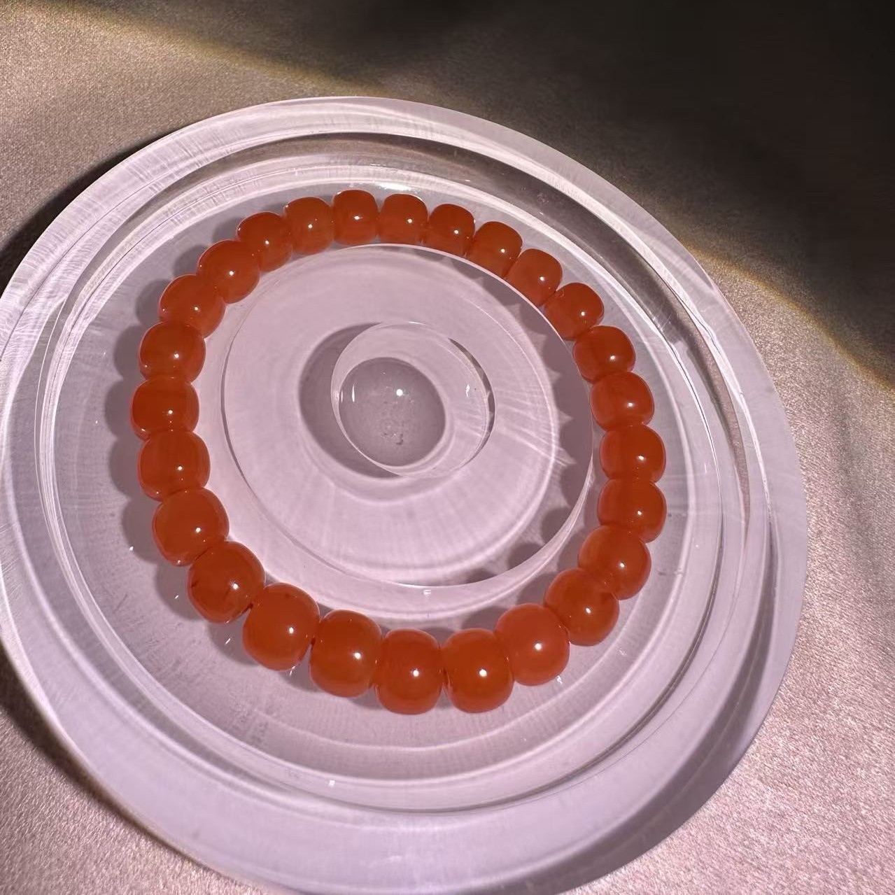 难得系列～冰红老型珠 卡8mm