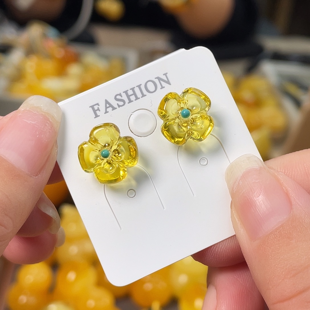 琥珀银S925镶嵌裸石多样性发其一h