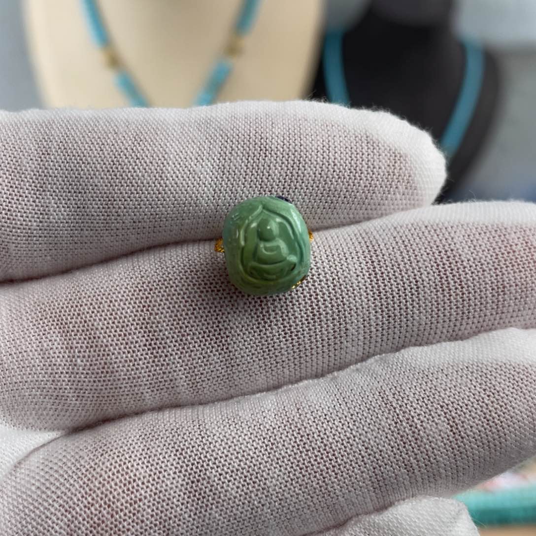 绿松石手链未镶嵌无相珠卡10×9