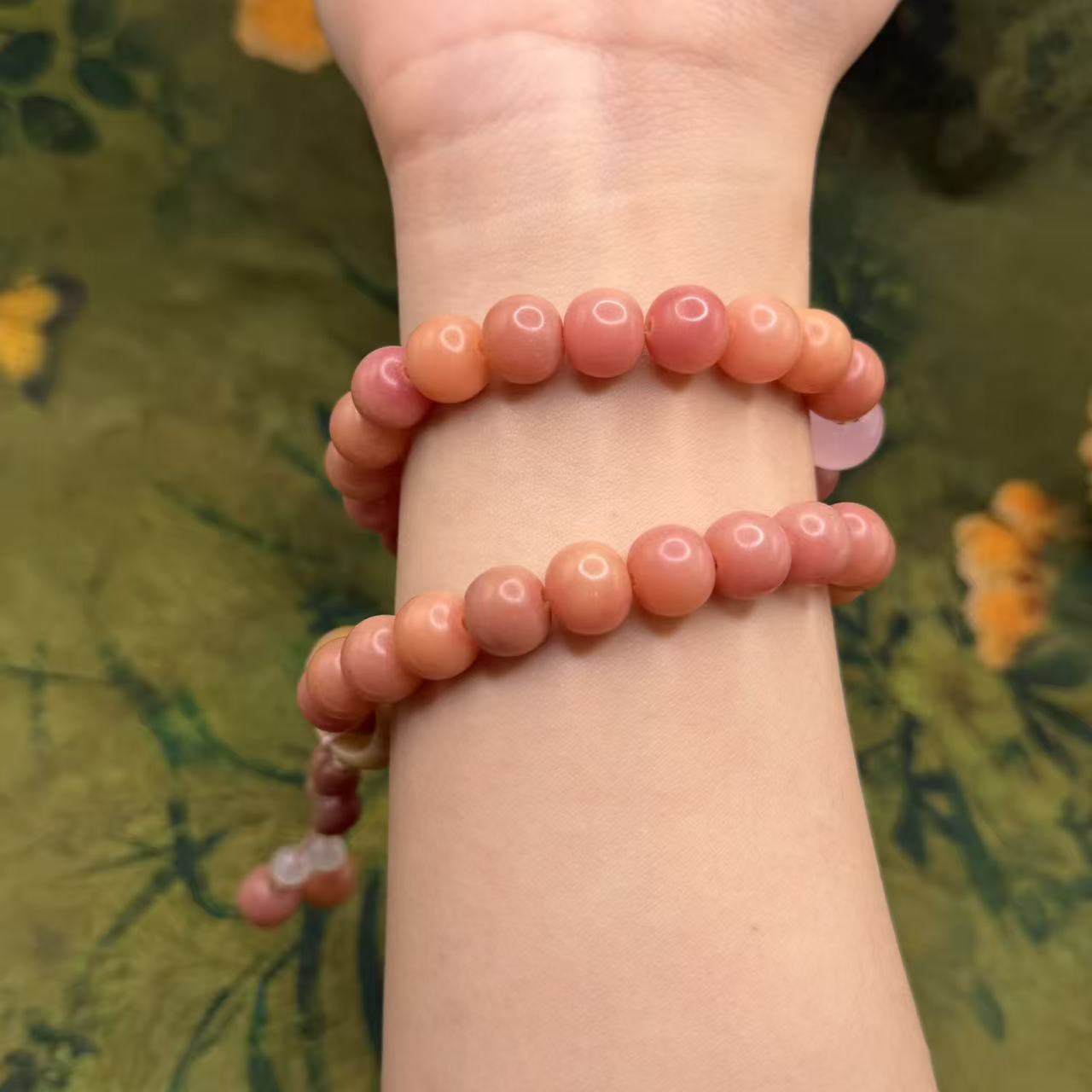 STJ087-粉菩提双圈手串（无礼盒）