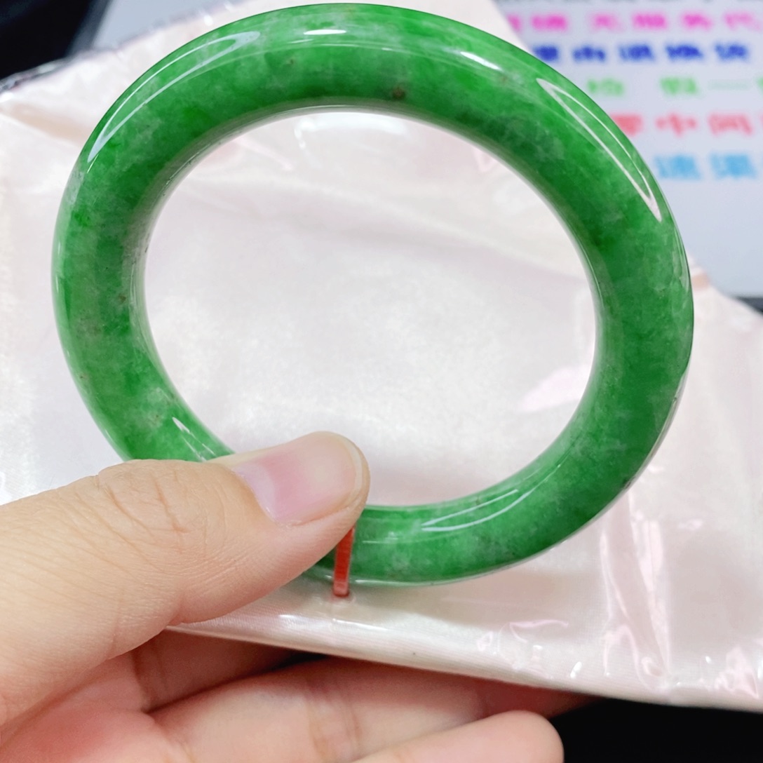 未镶嵌手镯翡翠我**了54.8圈口圆条力推闭眼冲