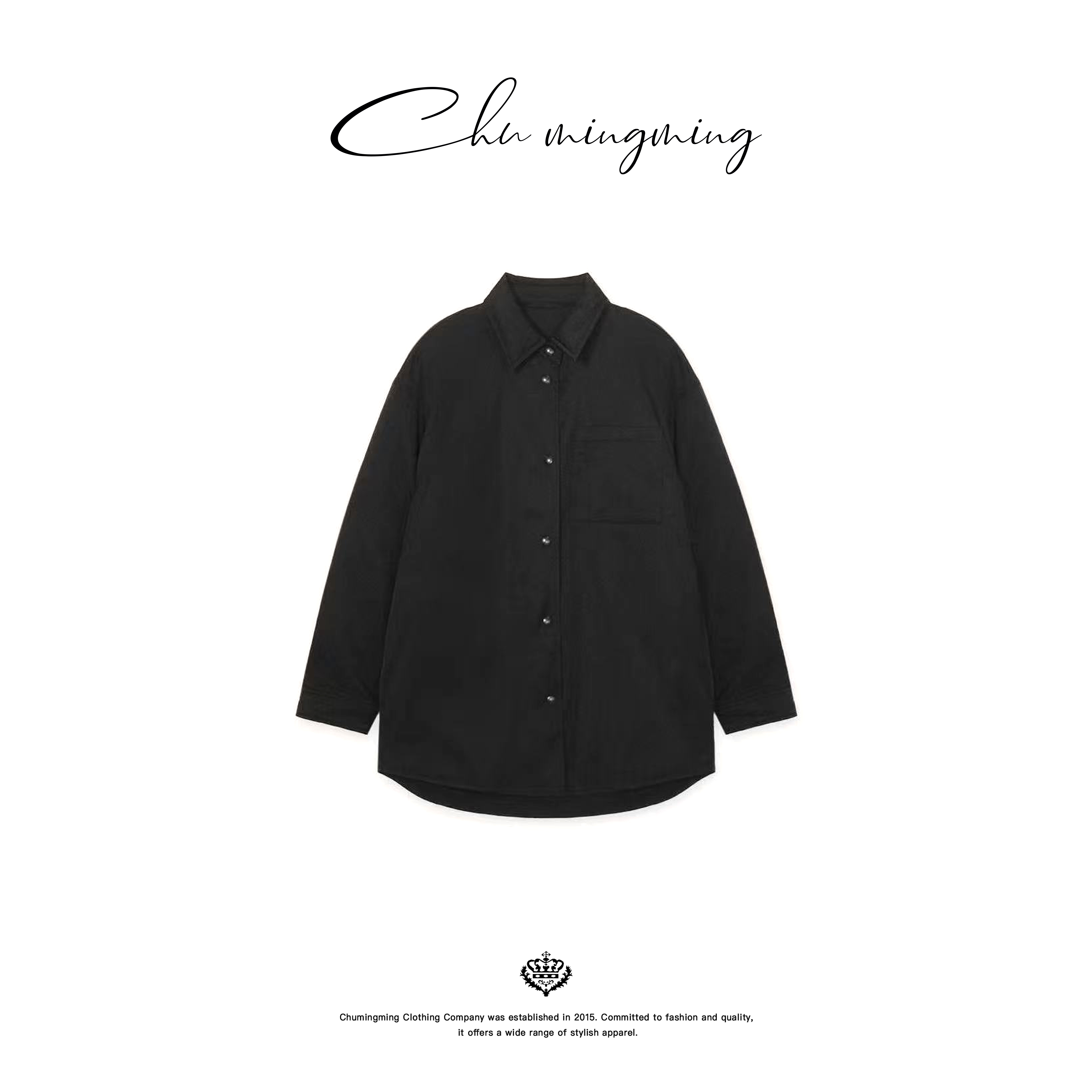 【CHUMINGMING】【墨暖】落肩翻领羽绒服AAMU252758