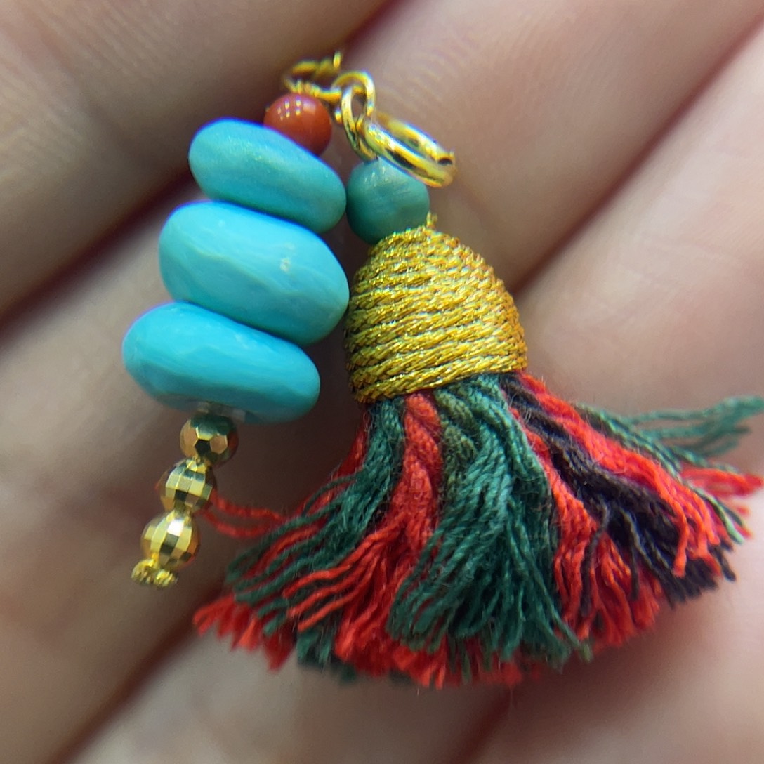 绿松石18K金镶嵌珠宝奇石