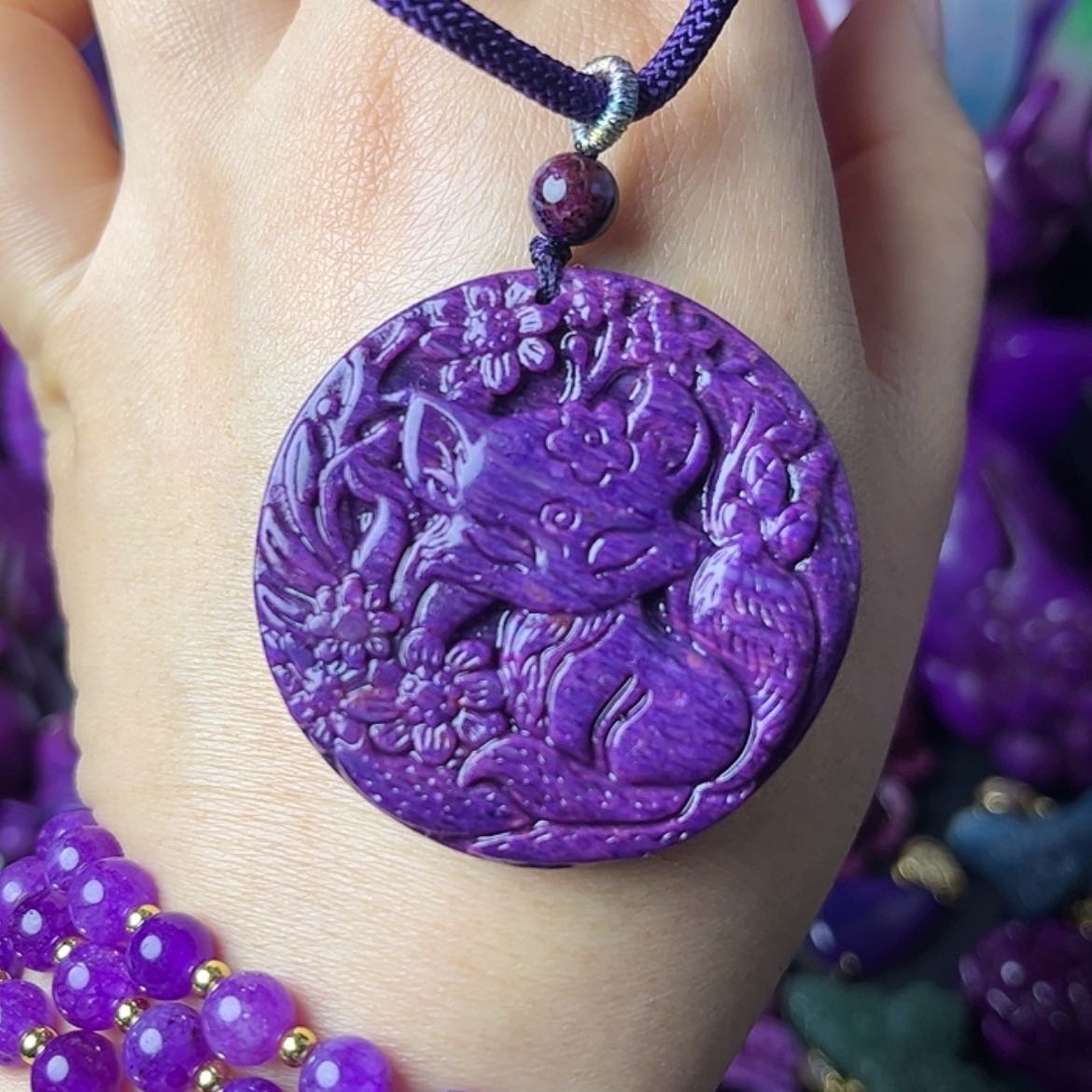 【闪购商品】琉璃DIY南非料舒具石千层丝绒笔刷舒凤九吊坠卡42