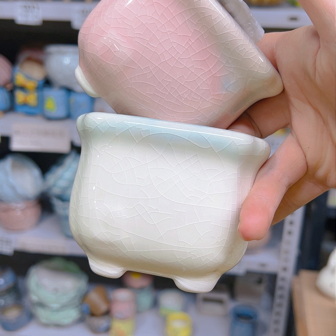 红陶陶瓷花盆满12包邮