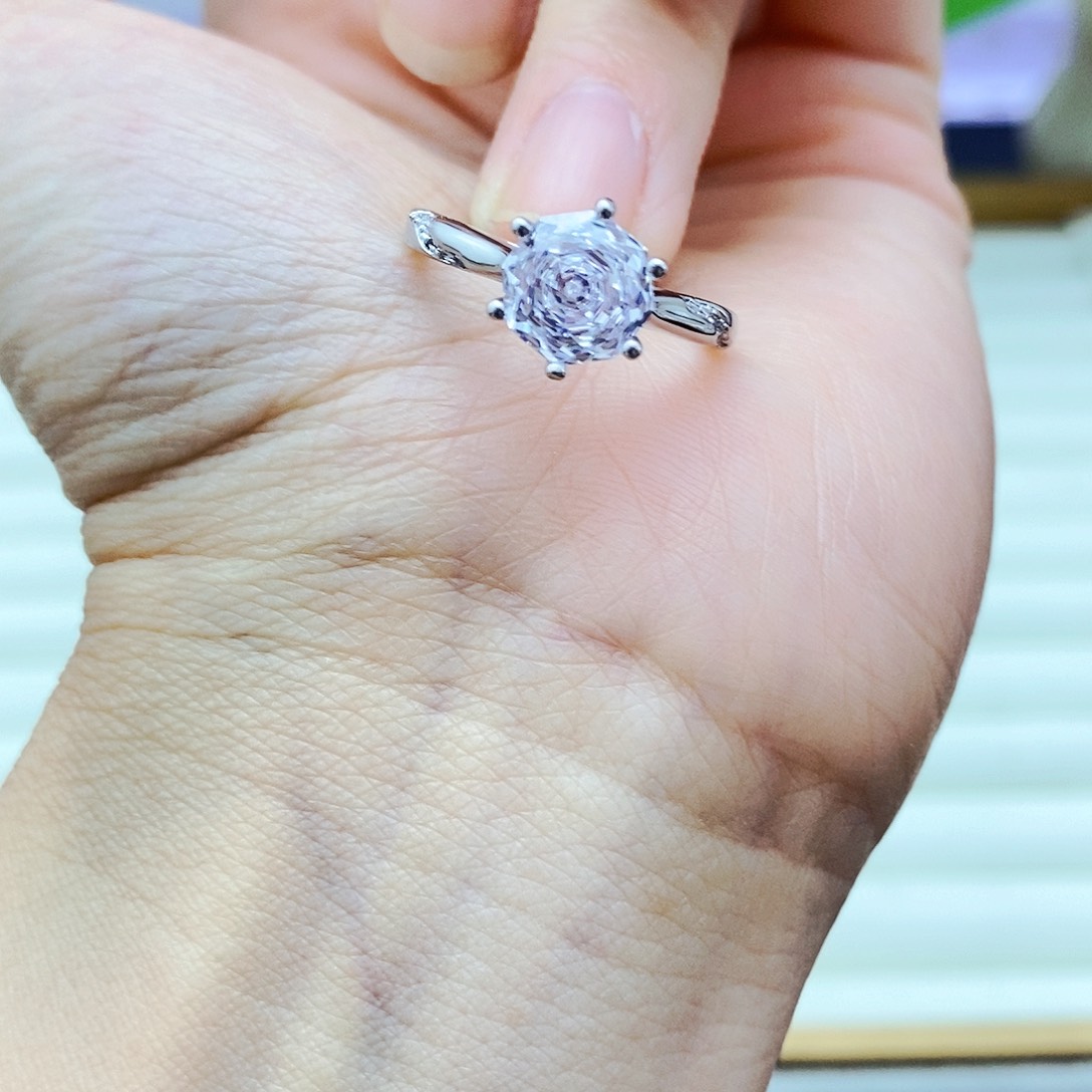 未镶嵌戒指水晶戒指