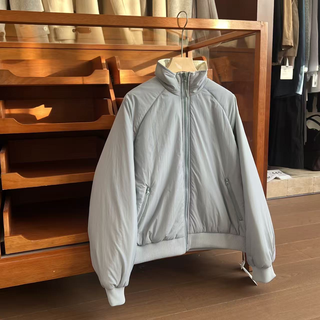 新雪立棉短款面包服学院风双面穿立领夹克拉链外套上衣棉服女2229