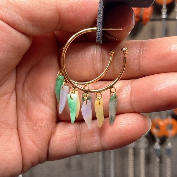 【闪购商品】翡翠耳饰未镶嵌耳饰