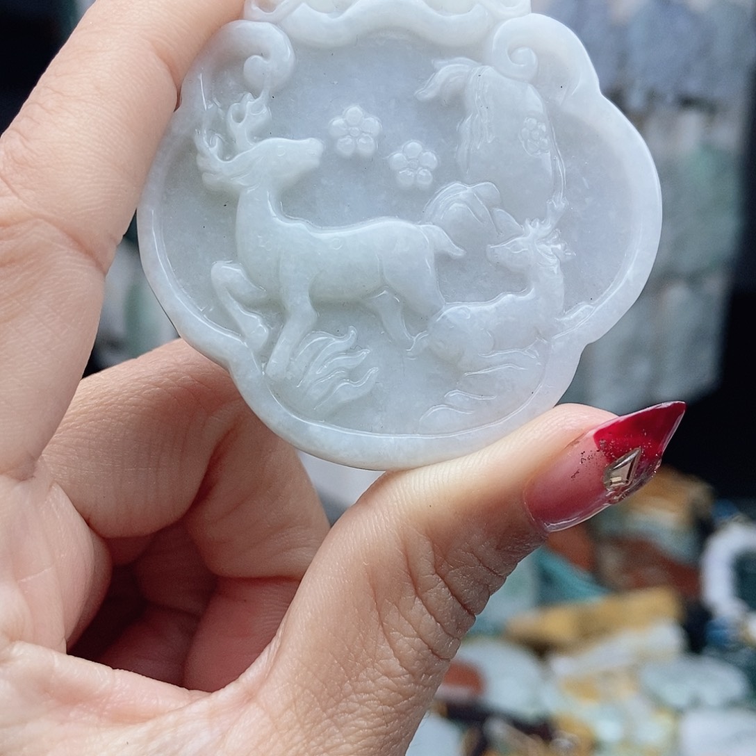 翡翠颈饰14K金镶嵌翡翠