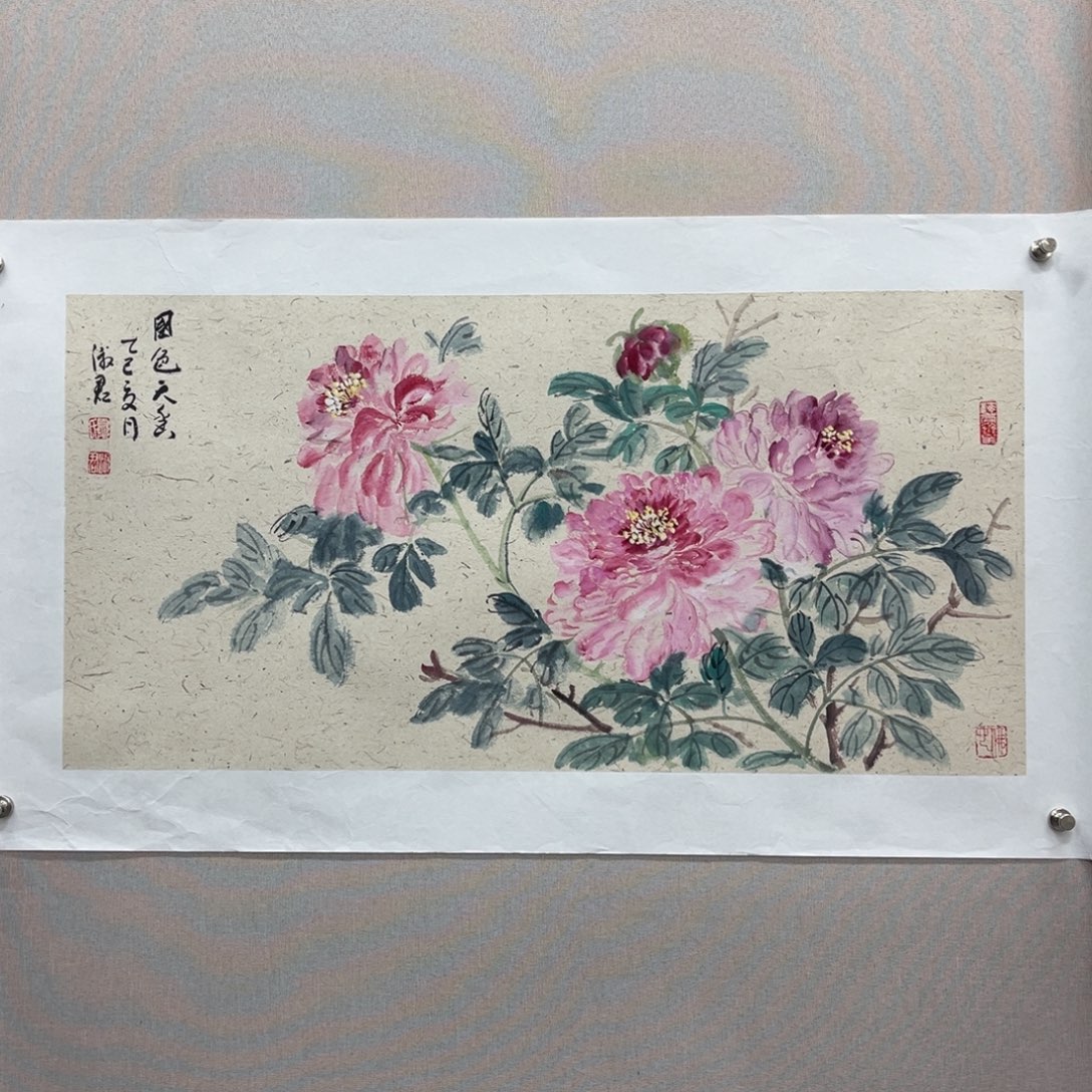 国画艺术家真人手绘