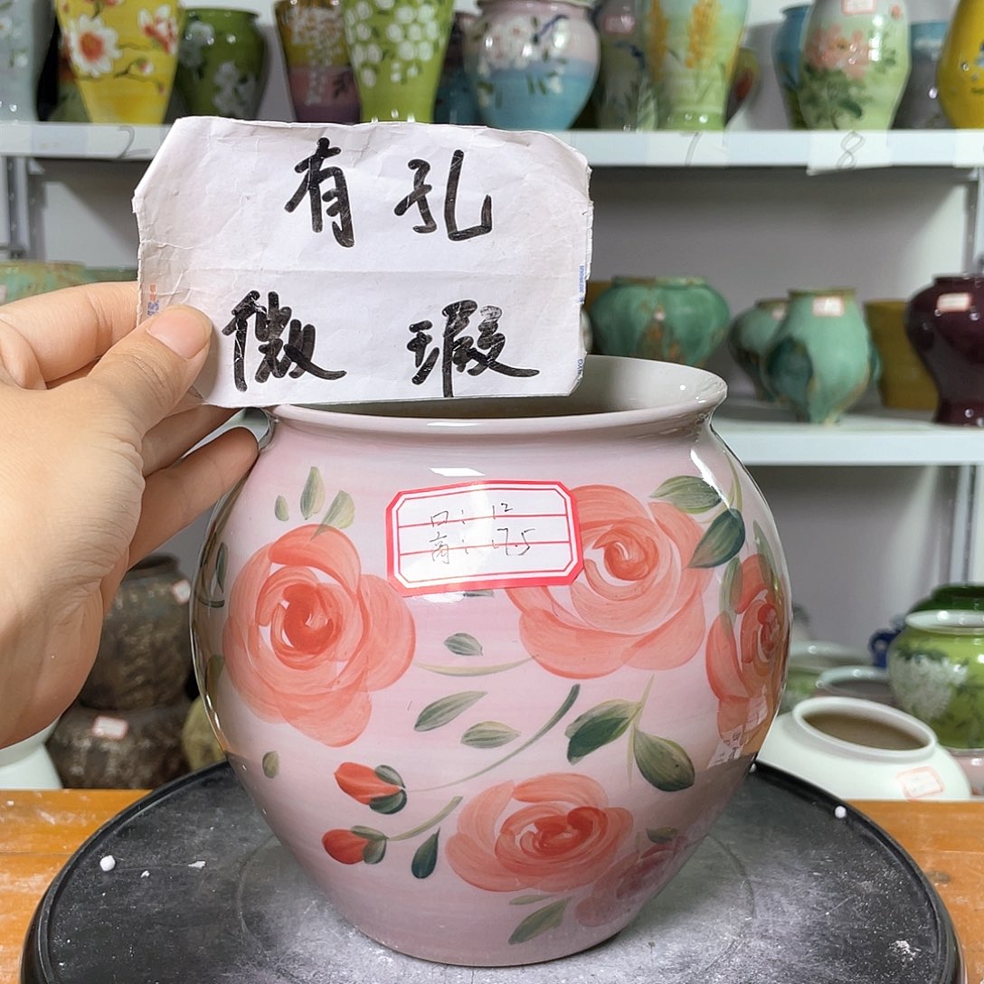 景德镇陶瓷花盆微瑕236