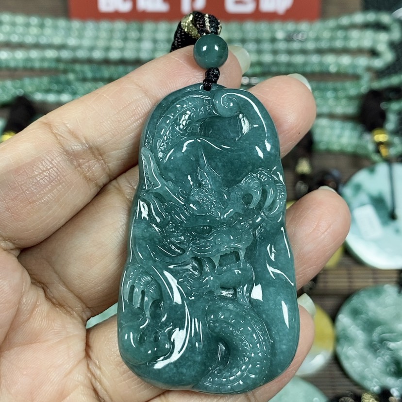 【闪购商品】翡翠颈饰未镶嵌玉吊坠翡翠玉随性龙牌
