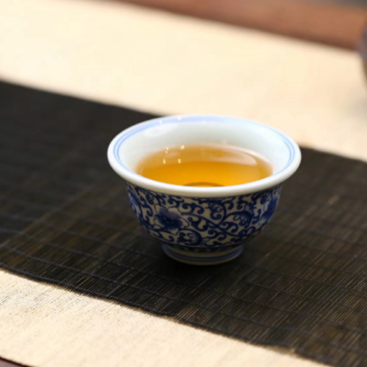 玉堂景德镇青花缠枝莲压手杯手工陶瓷茶器