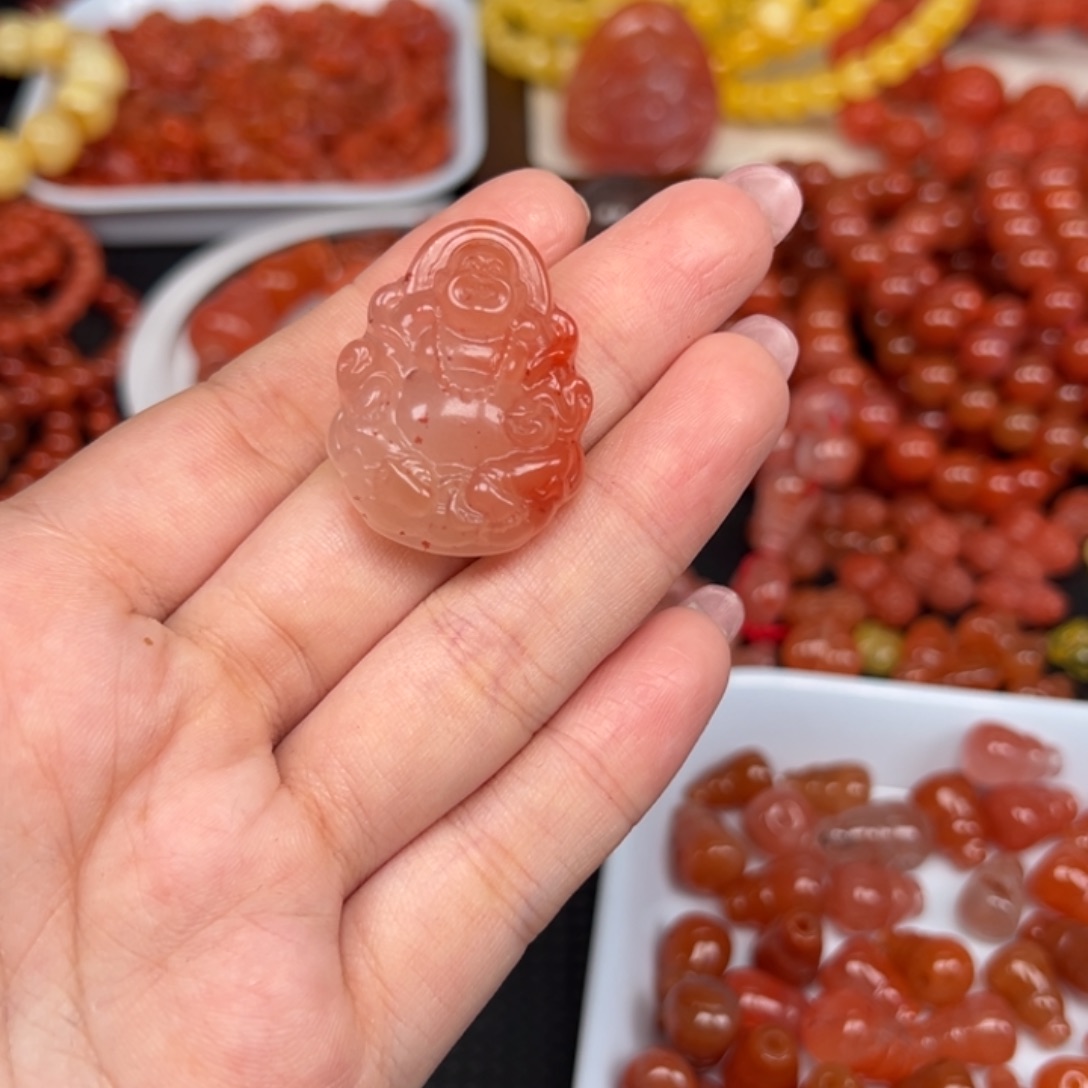 祺***云南红玛瑙未镶嵌吊坠(不含链)