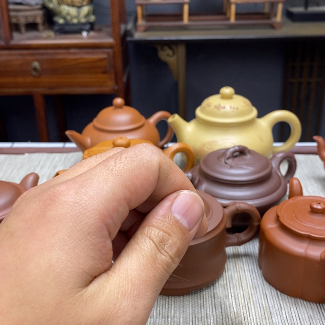 雲***輕茶壶紫泥刻绘子冶石瓢容量280