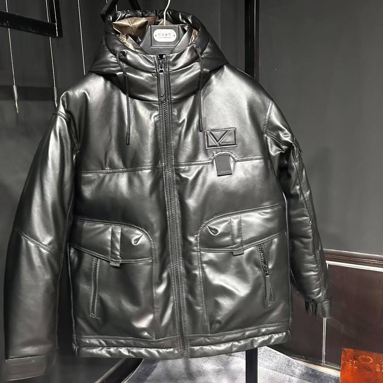 [HON HAI] 高定绵羊皮加厚真皮皮衣