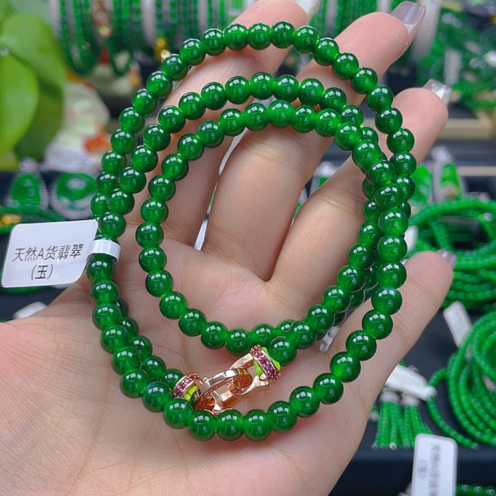 翡翠颈饰未镶嵌星*✨圆珠项链6