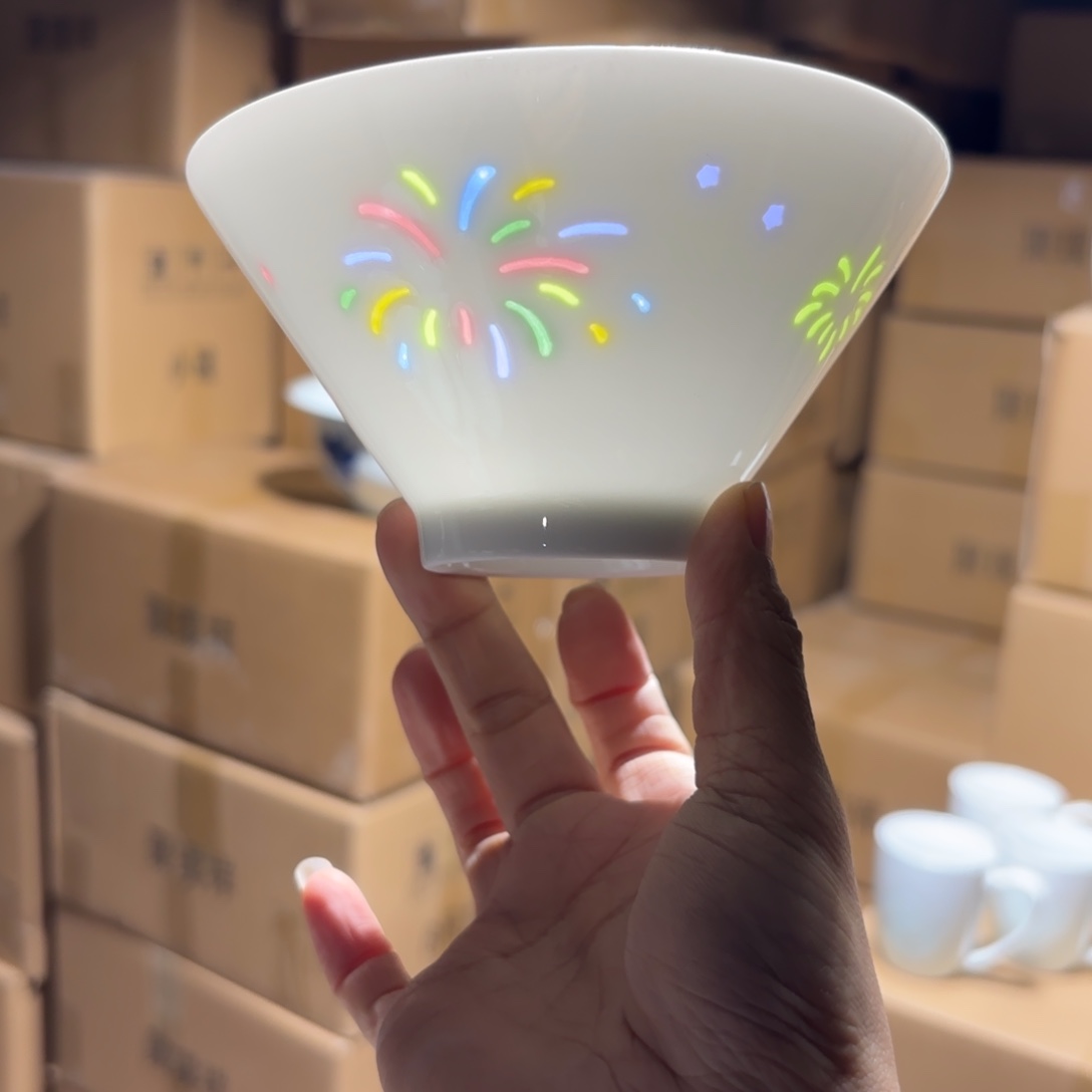 瓷碗景德镇陶瓷两只微瑕