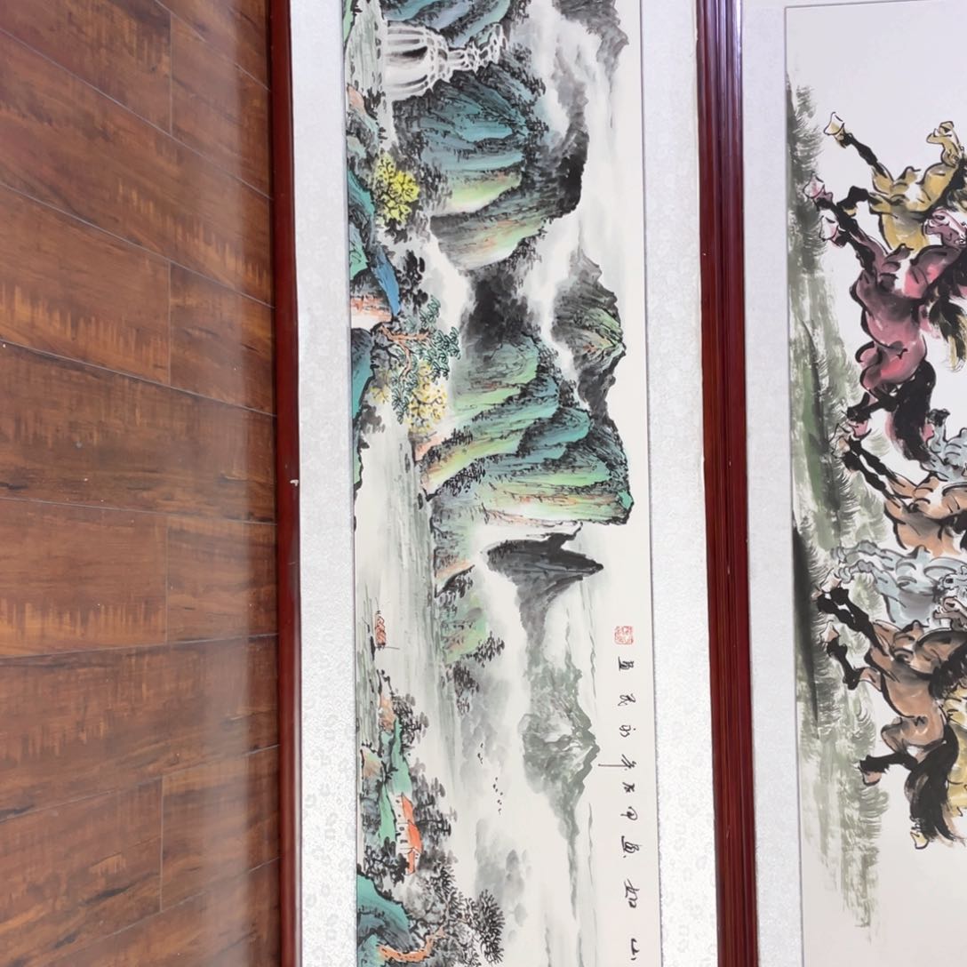 国画带框尺寸48*163厘米