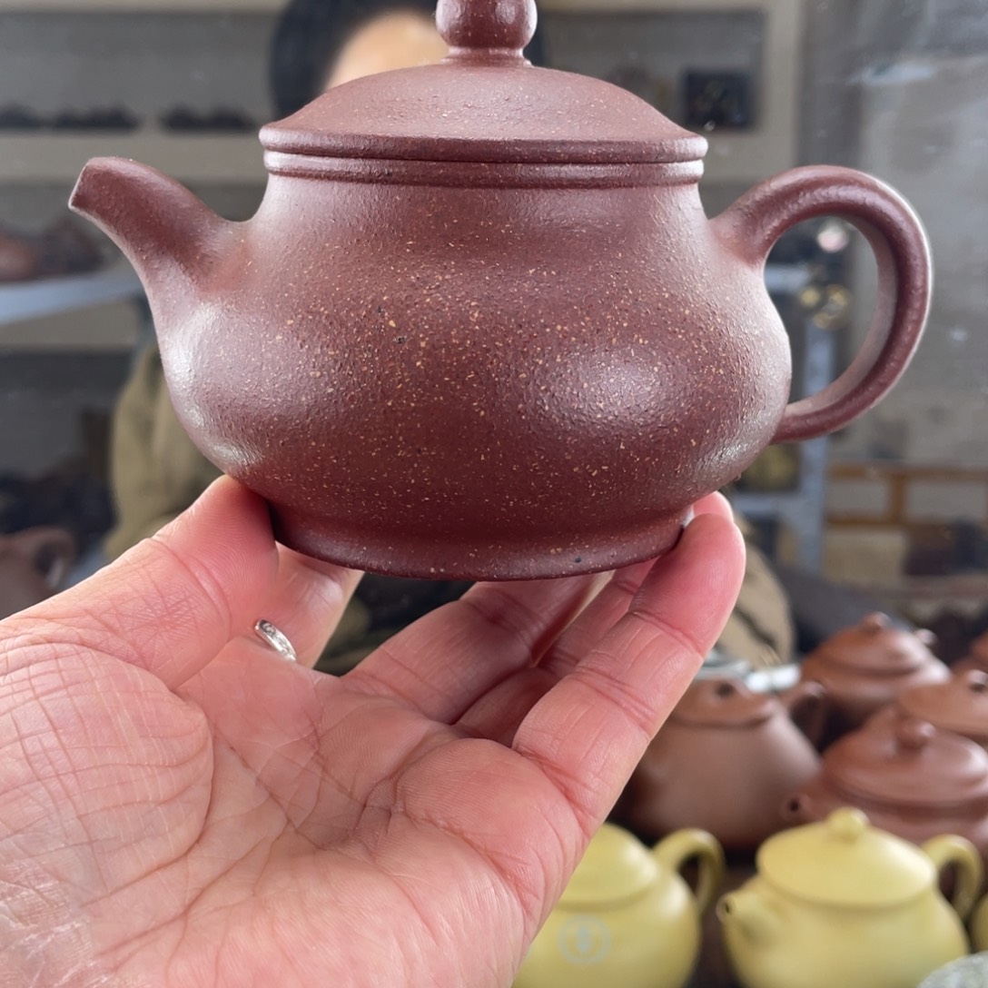 紫砂茶壶桃花泥潘壶230cc
