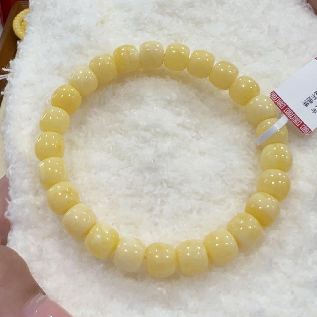 未镶嵌蜜蜡手链想**鸡8.5m芝士浓蜡手串