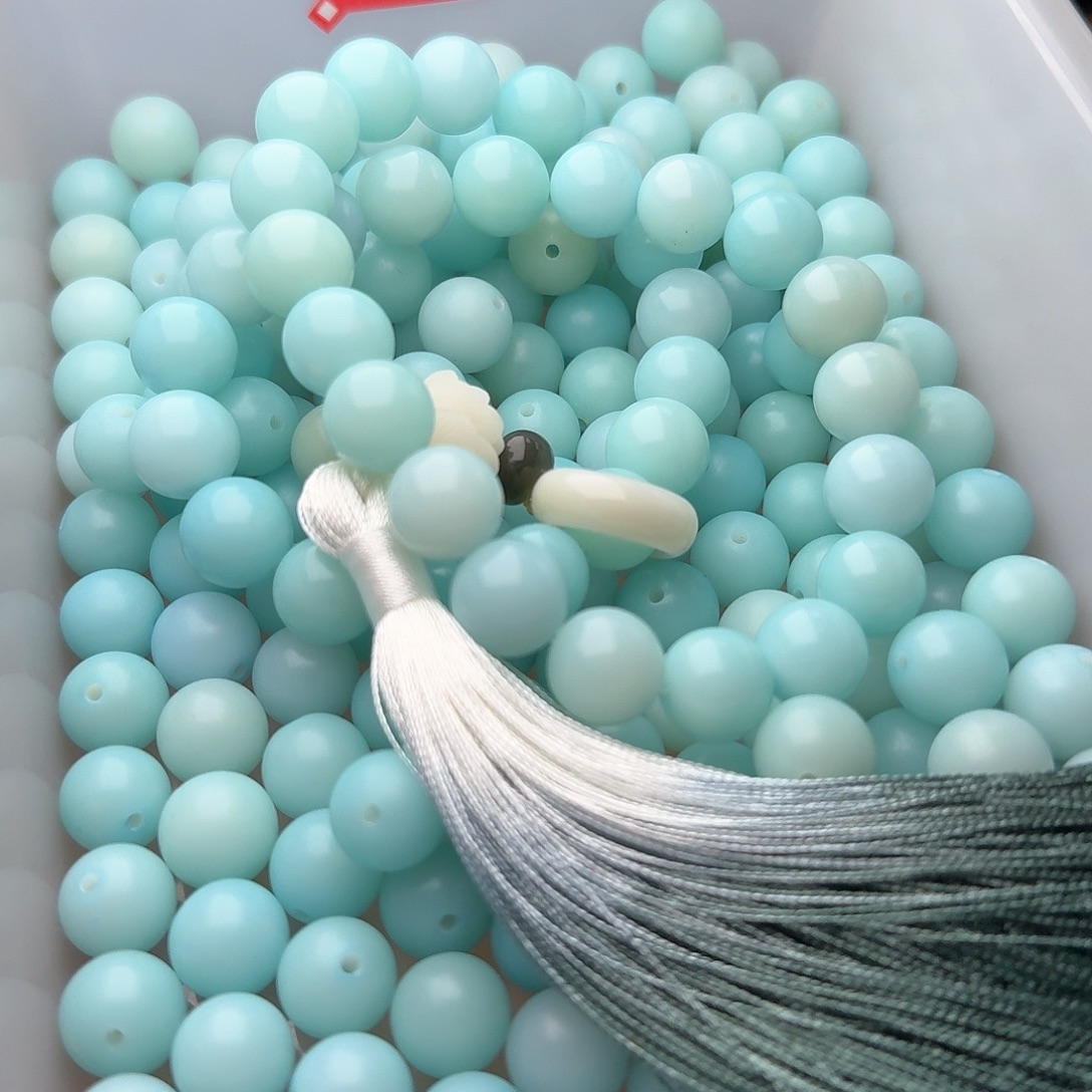 菩提根/象牙果吊坠50颗天空蓝12圆