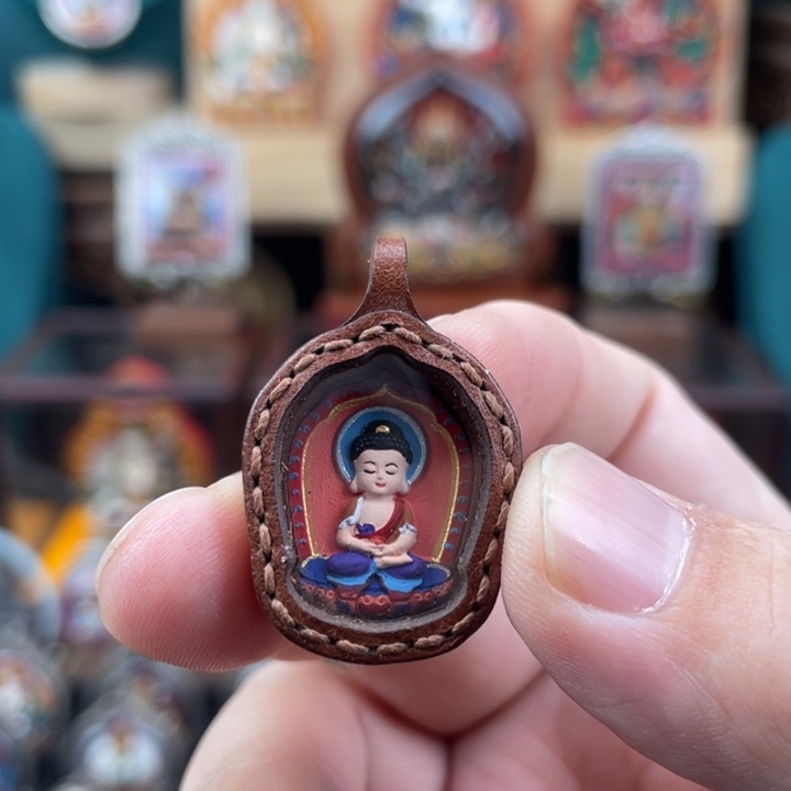 泥塑阿弥陀佛擦擦吊坠