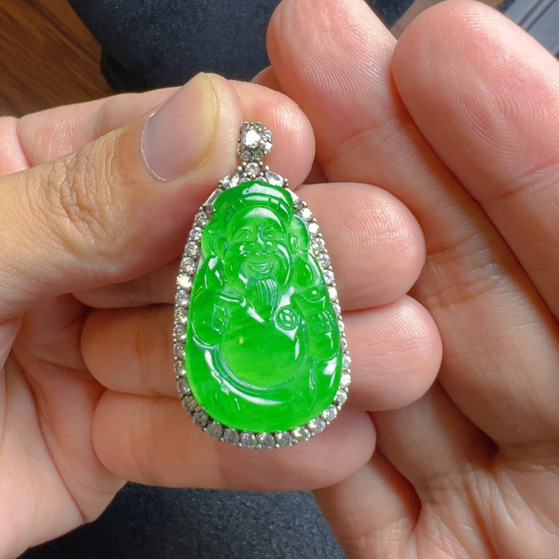 翡翠银S925镶嵌颈饰